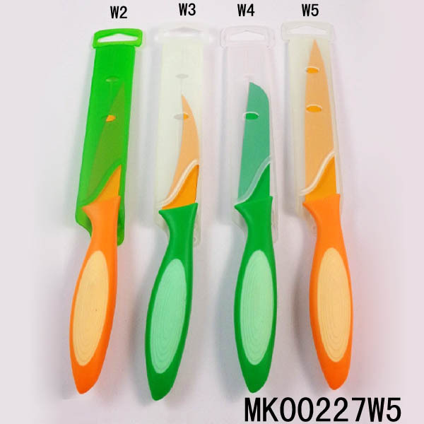 5in PLASTIC Handle NON STICK COATING UTILITY KNIFE with PVC COVER