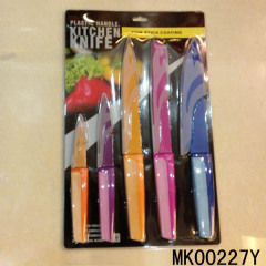 5PCS KITCHEN KNIFE SET with PP with TPR Handle
