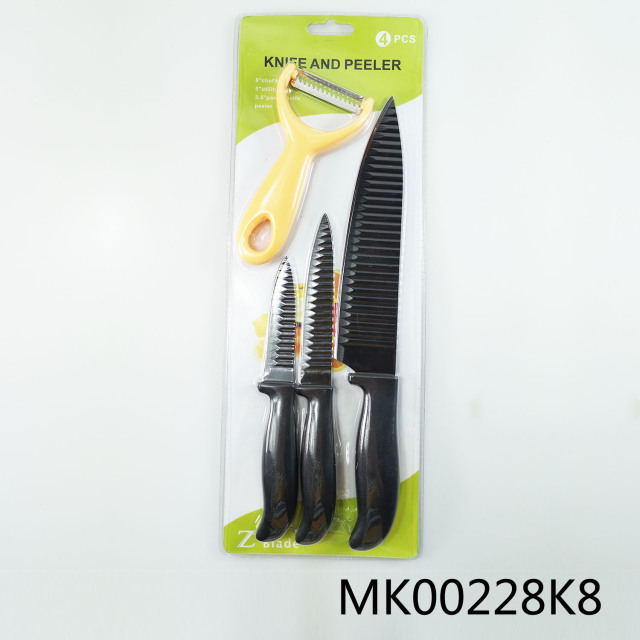 SETS OF 4PCS KITCKEN KNIFE with PEELER
