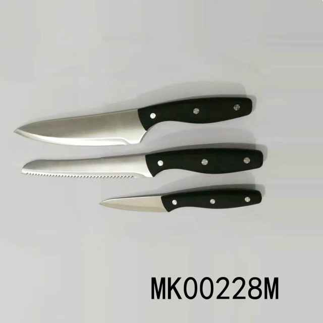 SETS OF 3PCS KITCHEN KNIVES IN BROWN BOX