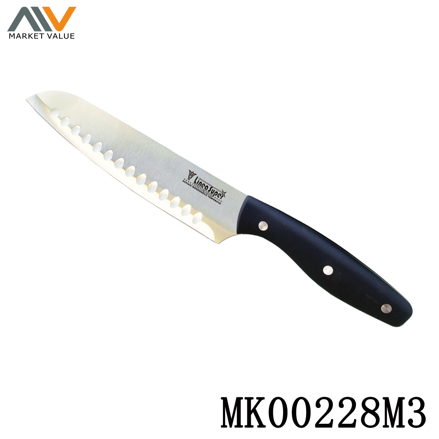 7in Santoku Knife with ABS Handle PVC TUBE with CARD