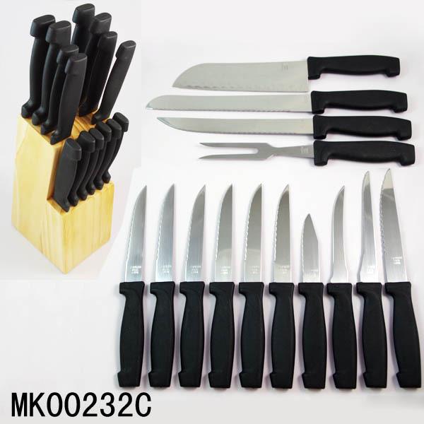 15PCS KNIFE SET 2CR13 with PP style 2