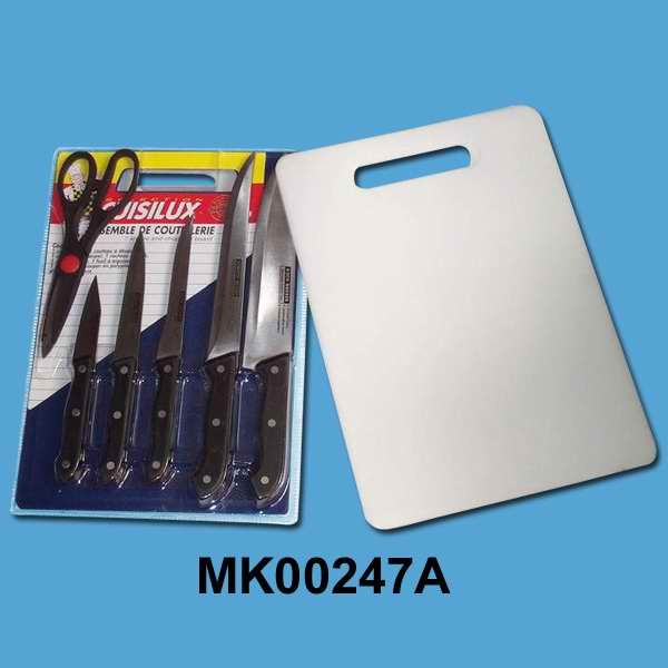 7PCS KNIFE SET with CUTTING BOARD style 4