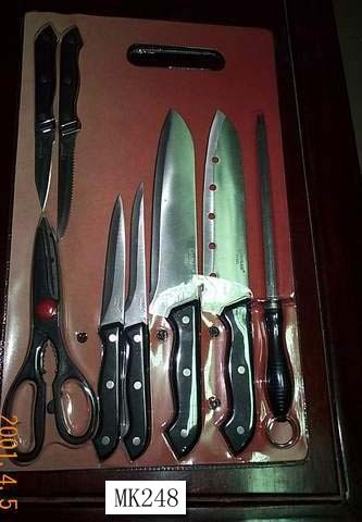 9PCS KNIFE SET with CUTTING BOARD