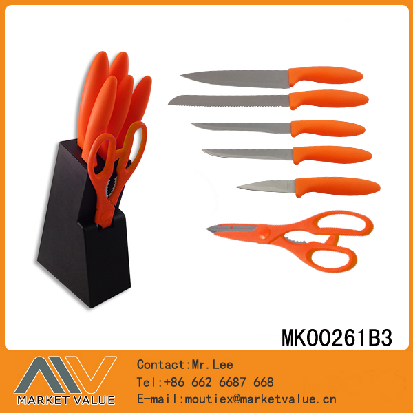 7PCS KNIFES with PLASTIC Stand CB