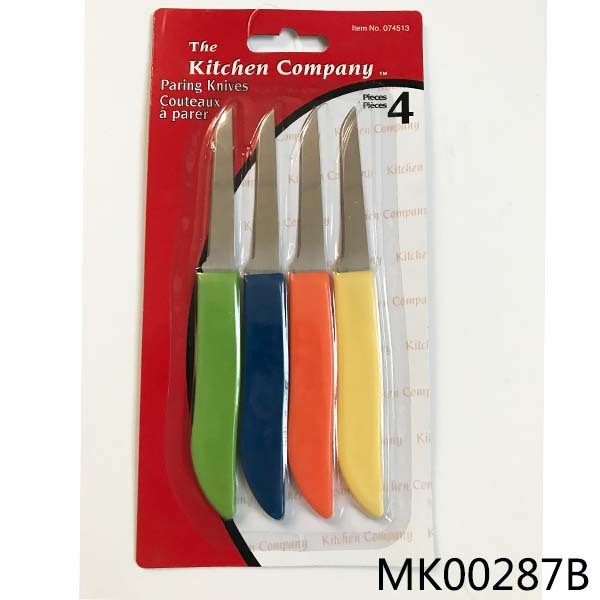 4PCS PARING KNIFE 4CLRS