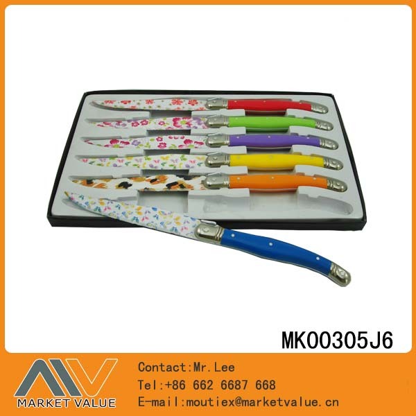 6PCS LAGUIOLE SS CUTLERY SET with ABS Handle