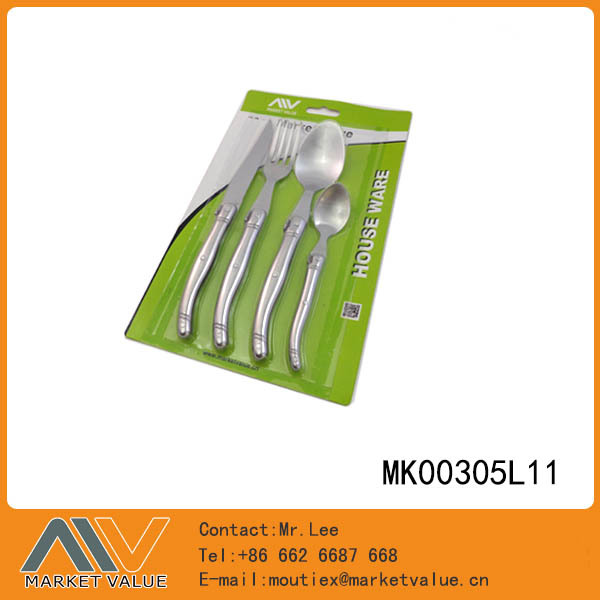 4PCS FORK SPOON and KNIFE with SS Handle