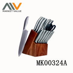 13PCS KITCHEN KNIFE SET with WOODCUTTER HOLDER BOX