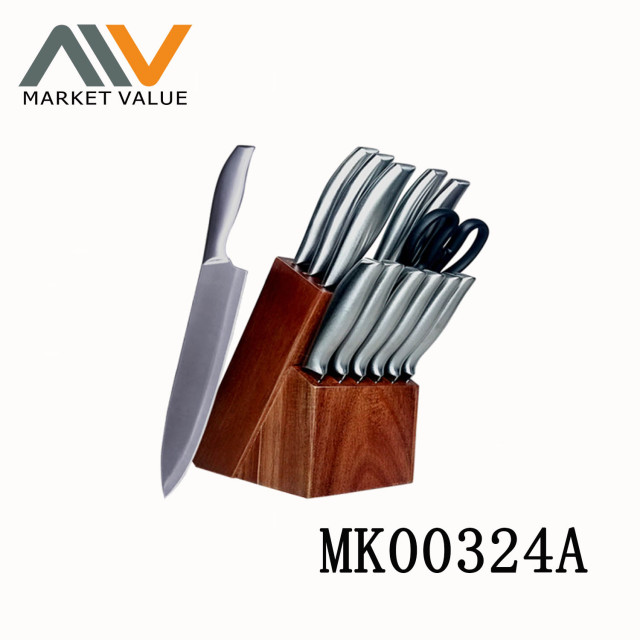 13PCS KITCHEN KNIFE SET with WOODCUTTER HOLDER BOX