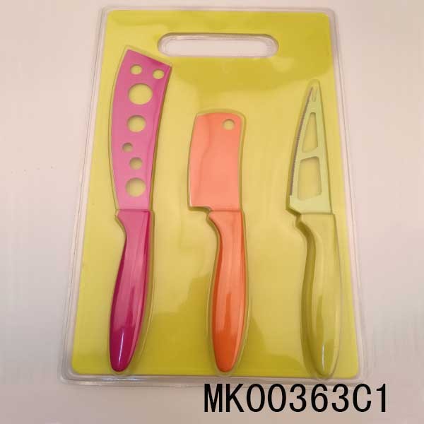 4PCS PAINTING KNIFE WIHT PP Handle with CUTTING BOARD