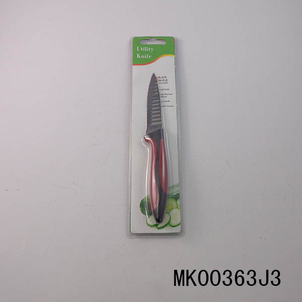 3.5in NON STICK FRUIT KNIFE WAVE BLADE GRIP Handle