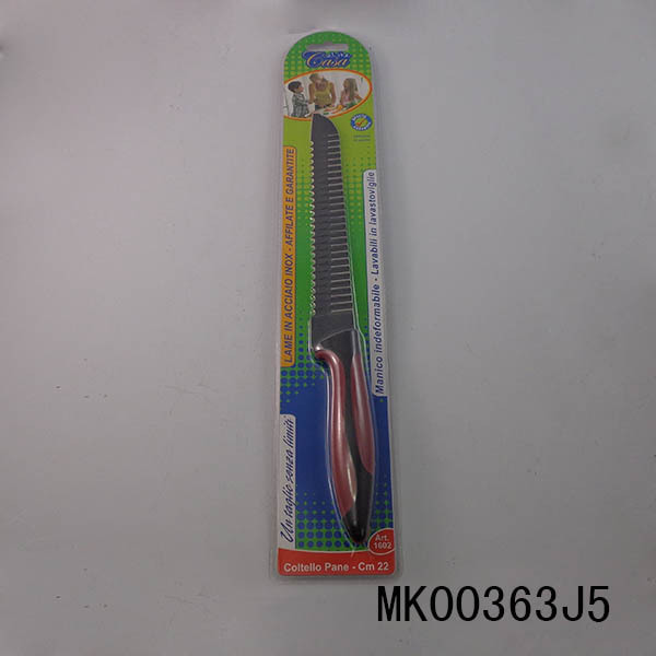 8in NON STICK BREAD KNIFE WAVE BLADE GRIP Handle