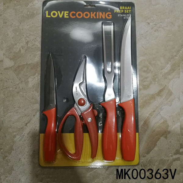 4PCS PP Handle KNIFE SET