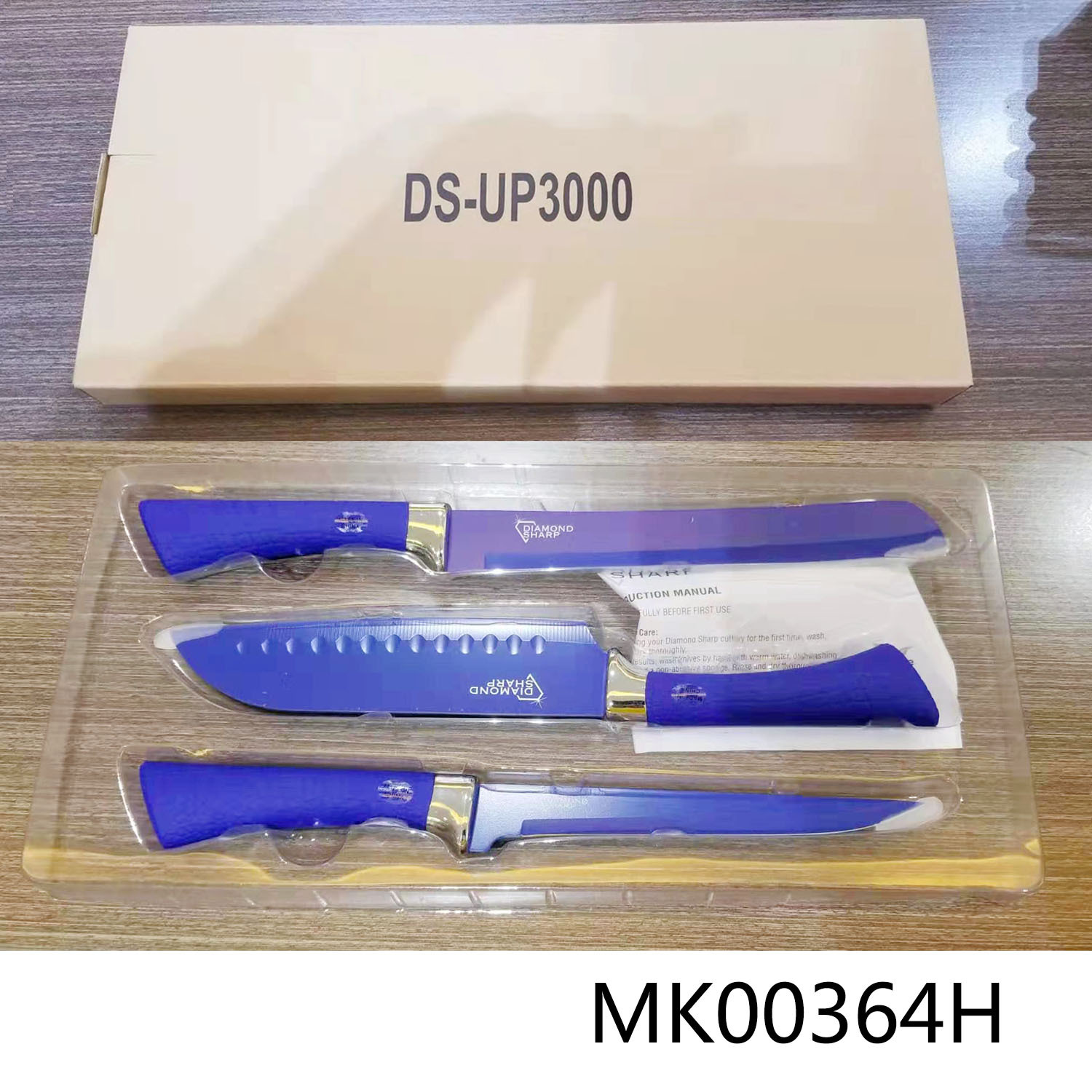 3PCS NON STICK COATING KNIFE in BOX