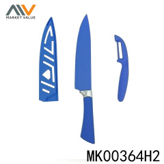 CHEF KNIFE with COVER with PEELER with NONSTICK COATING style 2