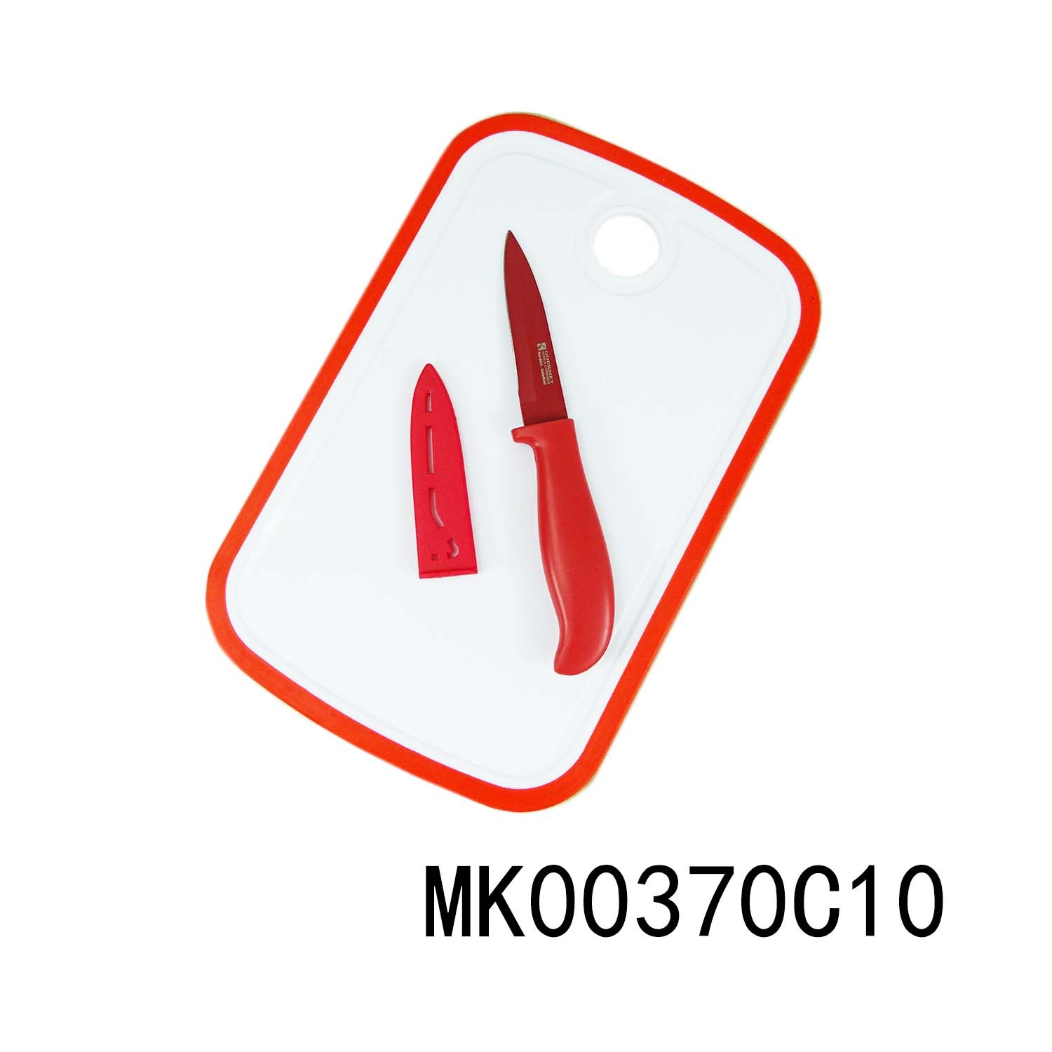 3.5in NON STICK COARTING FRUIT KNIFE with CUTTER BOARD style 4