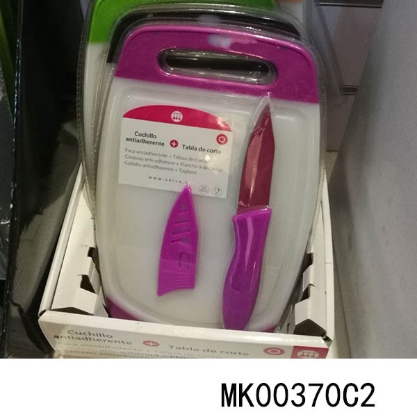 NON STICK COARTING FRUIT KNIFE with CUTTER BOARD