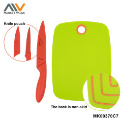 4" NON STICK COARTING FRUIT KNIFE with CUTTER BOARD