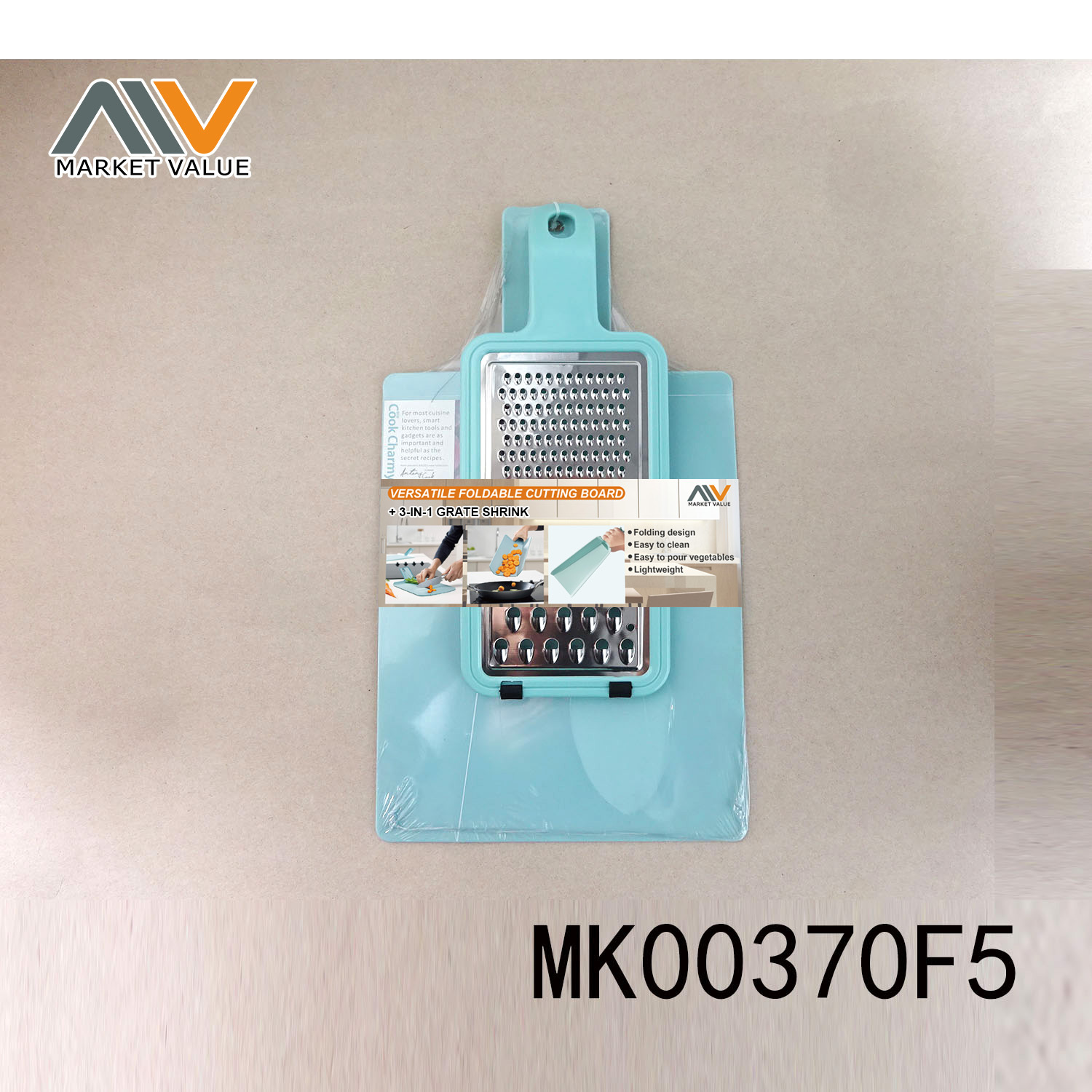 PLASTIC CUTTING BOARD ABLEFOLD with 3 IN 1 GRATE SHRINK