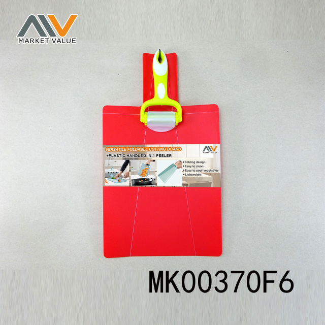 PLASTIC CUTTING BOARD with PLASTIC Handle 3-in-1 PEELER