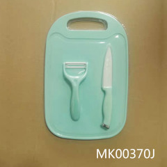 PLASTIC CUTTING BOARD with PARING KNIFE with PEELER