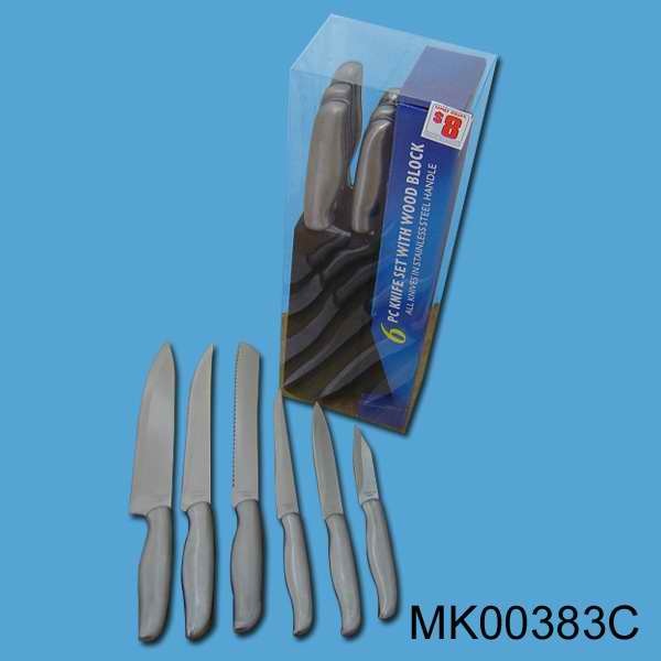 6PCS KNIFE SET PVC BOX