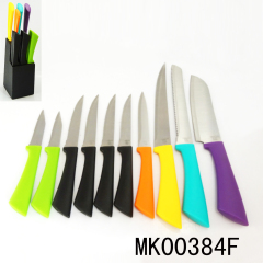 SETS OF 11PCS SS KNIVES PP Handle with HOLDER