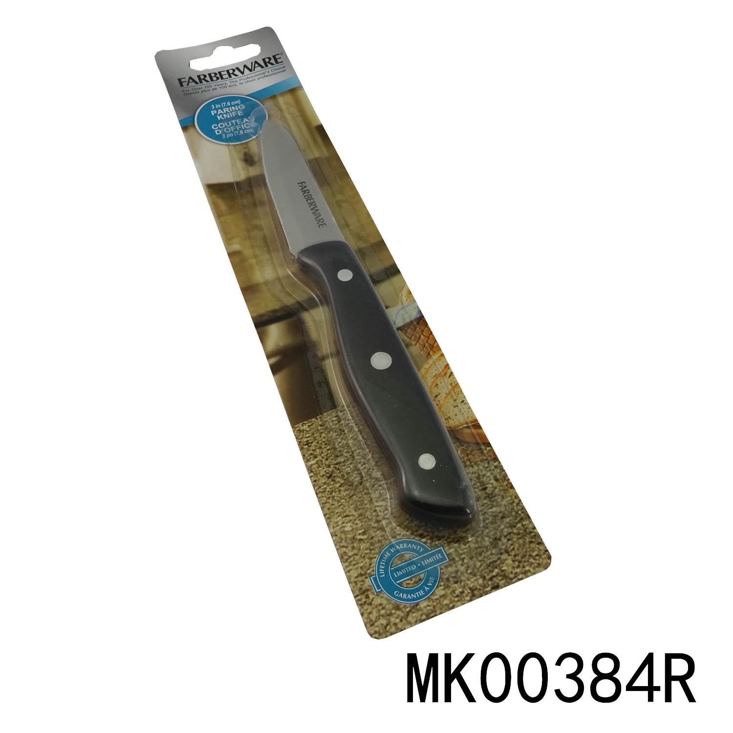 3in STAINLESS STEEL PARING KNIFE with PLASTIC Handle