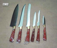 6PCS KNIFE SET WOODEN Handle