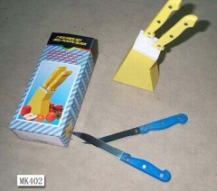 7PCS 1mm STEAK KNIFE SET with PLASTIC BLOCK in CB