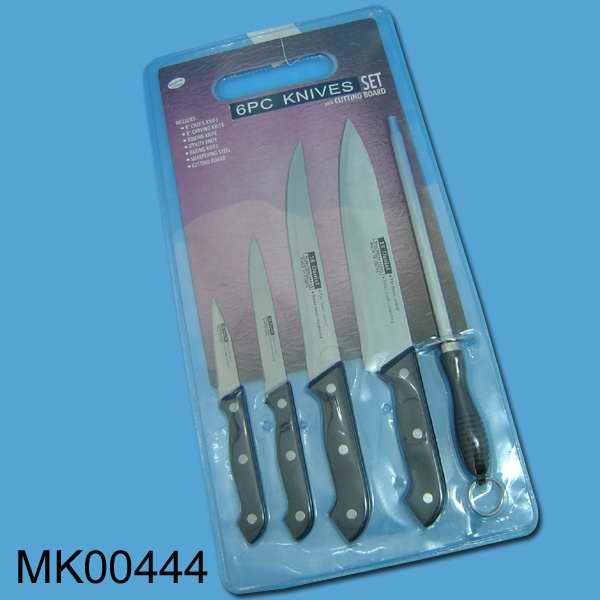 6PC KNIFE SET ON BLISTER