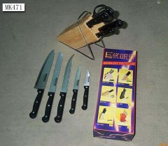6PCS KNIFE SET with WOODEN BLOCK