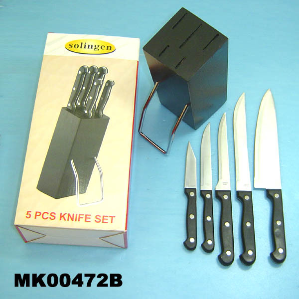 6PCS KNIFE SET with WOODEN BLOCK style 3