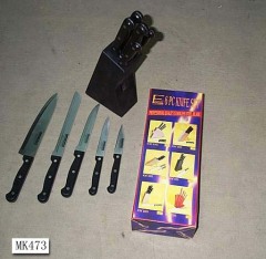 6PCS KNIFE SET BAKELITE Handle with WOODEN BLOCK