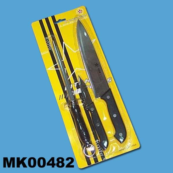 Chef knife Paring knife Sharpening stick set