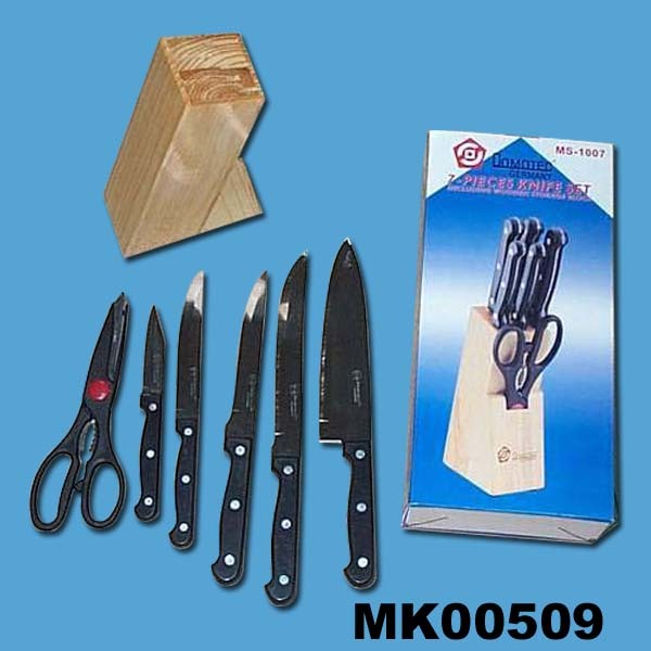 7PCS WOODEN KNIFE SET in CB