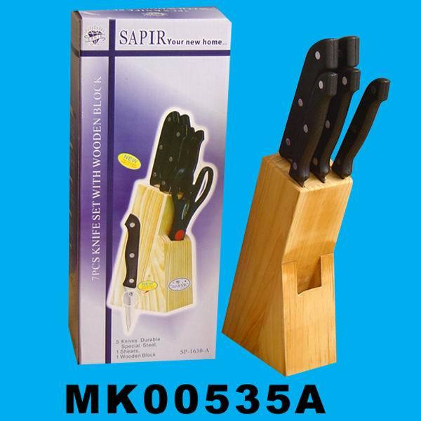 7PCS KNIFE SETS with WOODEN BLOCK in CB