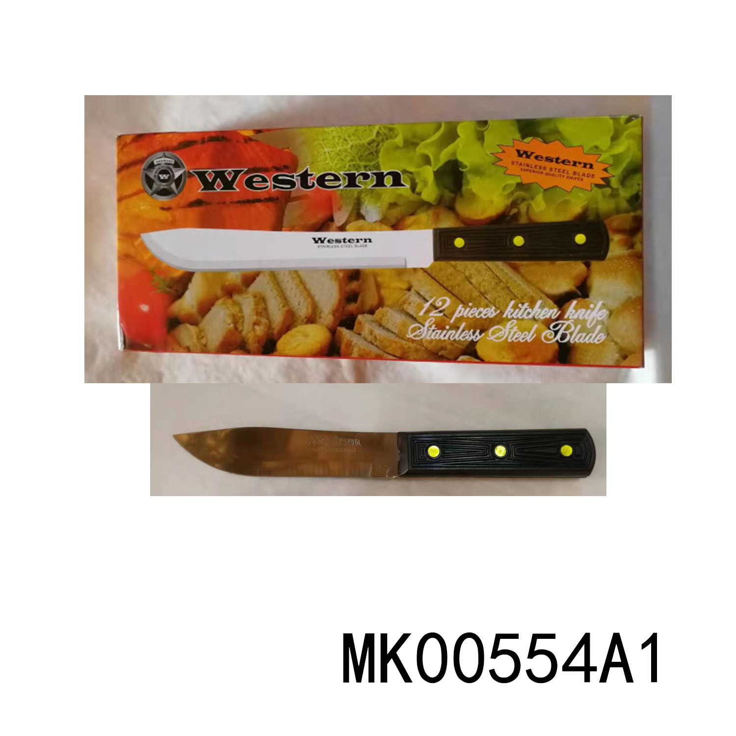 5in BUTCHER KNIFE with PP Handle 12PCS in CB
