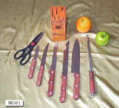 8PCS WOODEN BLOCK KNIFE SET