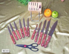 13PCS WOODEN BLOCL KNIFE SET