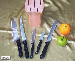 6PCS WOODEN BLOCK KNIFE SET style 2