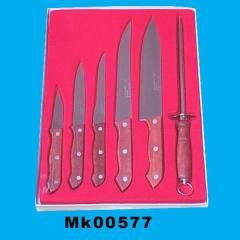 6PCS KNIFE SET in VELVET TRAY