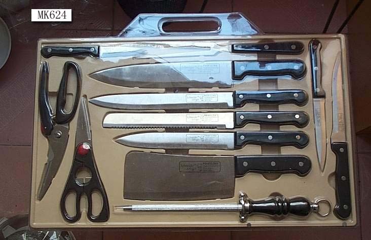 13PCS PP Handle KNIVES SET