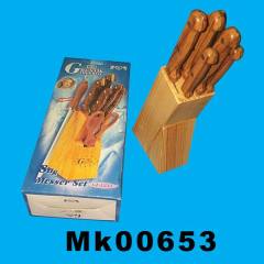 8PCS WOODEN BLOCK KNIFE SET in CB