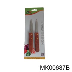 2PCS WOODEN Handle PARING KNIFE