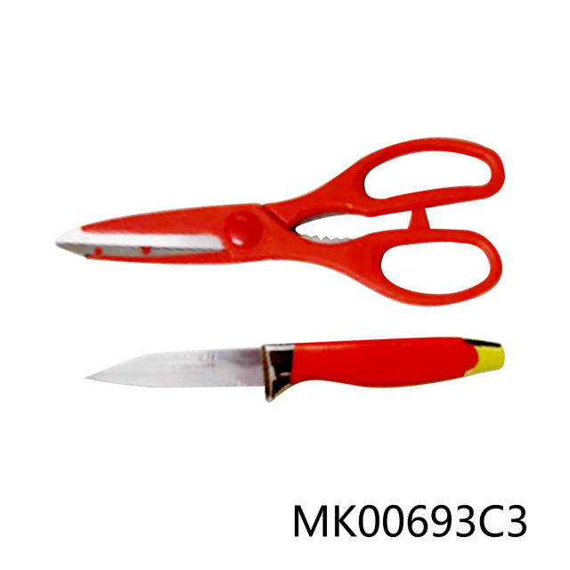 PARING KNIFE with KITCHEN SCISSORS