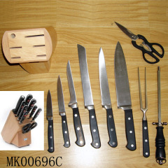 9PCS KNIFE SET PON Handle and WOODEN Stand
