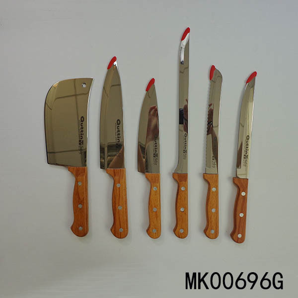 6KINDS KNIFE with WOODEN Handle