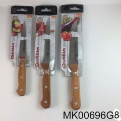3PCS SS KNIFE HALF Handle WOODE Handle